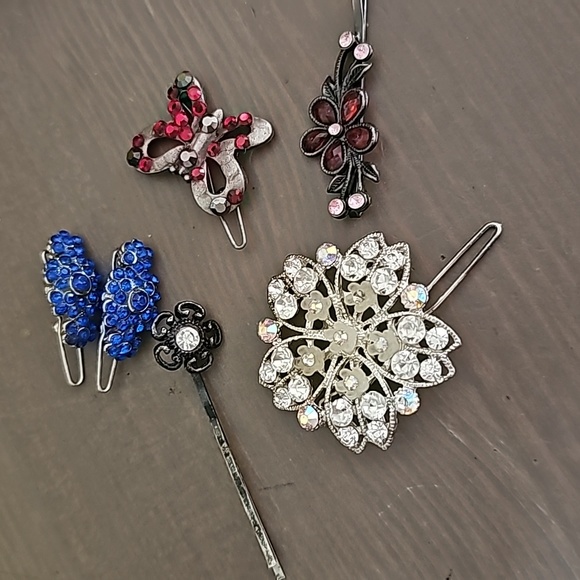 STUNNING VINTAGE HAIR CLIP BUNDLE - Picture 1 of 9